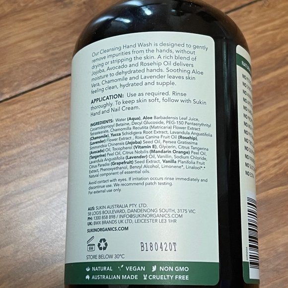 NEW Sukin Cleansing Hand Soap Wash (16.9 oz, USA) - Picture 2 of 3